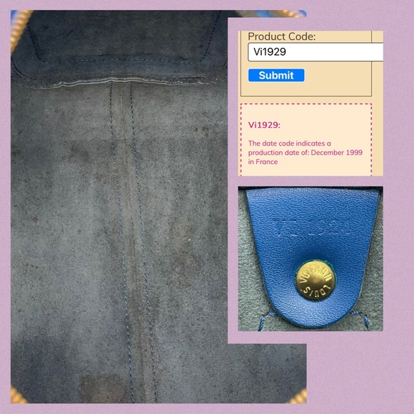 Louis Vuitton Toledo Blue Epi Speedy 30! - Picture 6 of 6